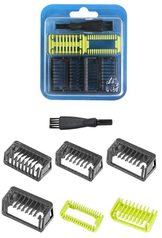 PIGIAOKA Guide Comb Attachments, 4 Guide Guard Set Compatible with O Blade QP2724 QP2734 QP2824 QP2520/30 QP2620/30, 1/2/3/5mm Beard and Body Comb Intimate Skin Protector for Men