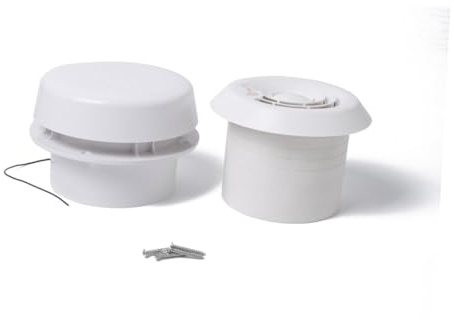 INOOMP Ventilatore da Tetto per Camper 12v Forma a Fungo, Plastico Bianco, Silenzioso, per Modifiche Rv e Veicoli Commerciali