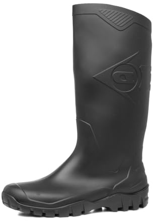 DUNLOP Dane PVC KNIELAARS Caoutchouc Noir et Vert Bottes - 44 - K600011