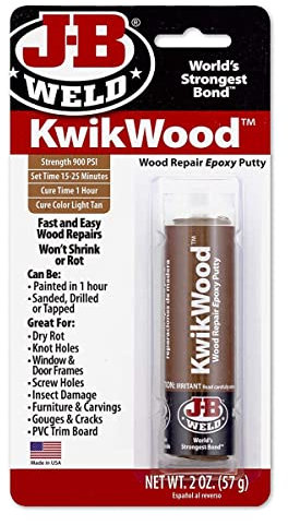 J-B Weld 8257 KwikWood Wood Repair Epoxy Putty - 1 oz by J-B Weld