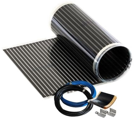 Calorique Film chauffant infrarouge pour chauffage au sol électrique 50 cm Set 150 W/m² 1,0 m² – Chauffage efficace et économique pour rénovation de bâtiments neufs ou de vieux bâtiments [A+++]