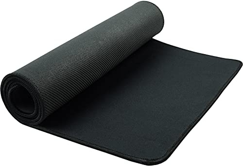 shibby Tapis de Souris Gamer XXL pour Clavier et Souris avec Broderie Noir