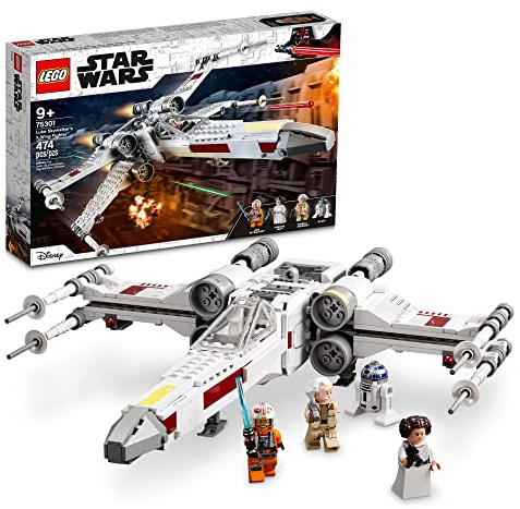 LEGO Star Wars Luke Skywalker’s X-Wing Fighter 75301 Awesome Toy Building Kit for Kids, New 2021 (474 Pieces)