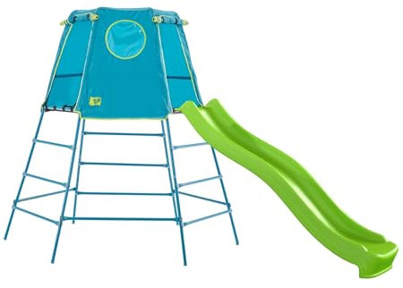 TP Toys 852S4 TP Explorer Edition Metal Climbing Frame and Slide, Blue