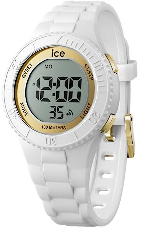 Ice-Watch - ICE digit White gold - Weiße Mädchenuhr mit Plastikarmband - 021606 (Small)