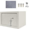 XMTECH Tresor Safe Möbeltresor mit Doppelbartschloss 2 Schlüssel, Safe Geldschrank Boden-Wandtresor Wandsafe inkl. Befestigungsmaterial, Beige, L - 31x20x20cm (W x H x D)