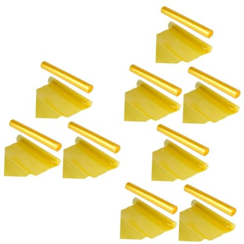 Mobestech 3stücke Auto Nebelscheinwerfer Folie Selbstklebende wasserdichte Gelbe Farbwechsel-tönungsfolie Für Scheinwerfer Und Nebelscheinwerfer Dreilagige Schutzfolie Uv-Schutz Einfache