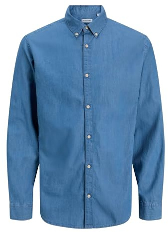 Jjeperfect Denim Shirt Ls Noos, Mellanblå denim, L