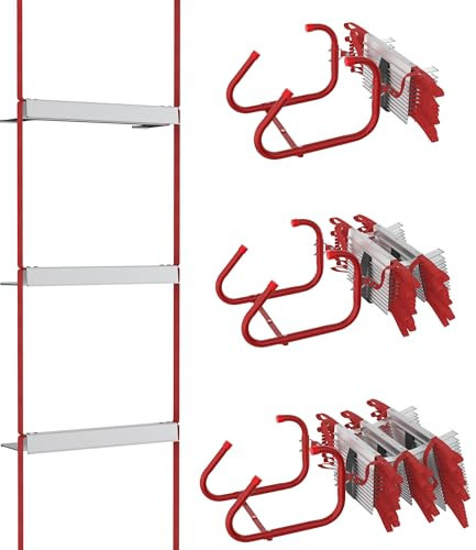 FIVMEN Échelle en corde ignifuge de 4,5 m - Échelle de secours pour 2 étages - Avec crochet rétractable - Charge maximale : 450 kg