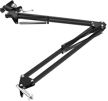 Homoyoyo Soporte para Cámara Web Abrazadera de Metal Ajustable y Brazos Plegables, Doble Resorte de Suspensión para Transmisión en Directo y Tiendas
