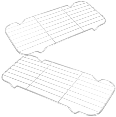CIYODO 2 Piezas Rejillas De Enfriamiento De Acero Inoxidable Rejilla Para Escurrir Aceite Apta Para Horno y Freidora Para Cocinar Para Cocinar y Hornear