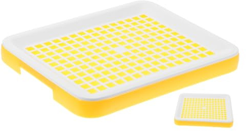 TOYANDONA Rectangular Plastic Pet Training Toilet Tray Stable Feature and Separation Design for Hamsters and Ferrets, Indoor Bunny Litter Tray for Small Animals