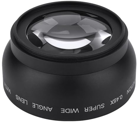 Bosiyrggrl Lente Macro de Conversión Universal Gran Angular de 52 mm y 0,45x para Cámaras Réflex Digitales y Digitales