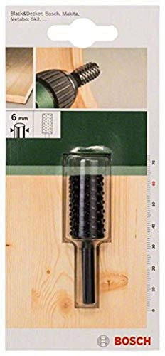 Bosch 2609255298 - Punta da trapano per legno a raspa cilindrica, per fresatura a mano libera, diametro 15 mm, lunghezza 55 mm