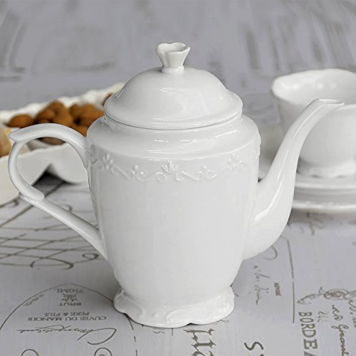 Chic Antique Kaffeekanne Provence Porzellan weiß