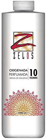 Oxigenada 10 volúmenes - 1000 ml - Aroma de Manzana - Emulsión Oxidante en Crema para Tinte y Decoloración - Da una Textura Sedosa Al Cabello - Uso Profesional - Zelos