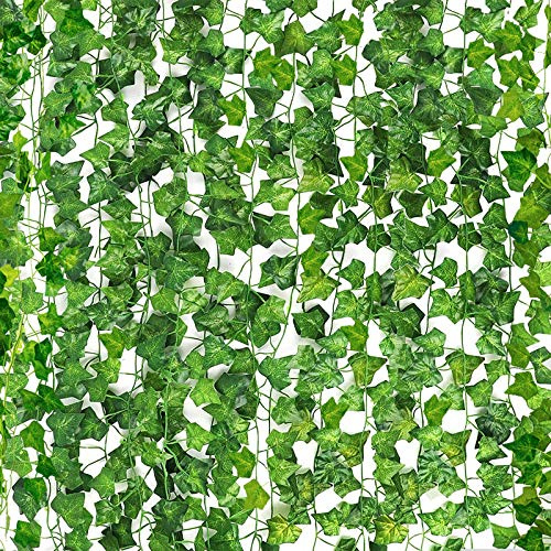 CEWOR 24 Pack Fake Ivy for Room Decor Fake Vines for Bedroom Decor Wedding Wall Indoor Outdoor Decoration