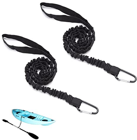 ZMREN 2 Pcs agaie de Kayak Corde, Canoë Kayak Laisse Paddle, Corde Spirale Pagaie de Kayak Corde de Sécurité, Sécurité Élastique Kayak Paddle Pagaie de Kayak Corde pour Kayak, Canoë, Bateau, Surf