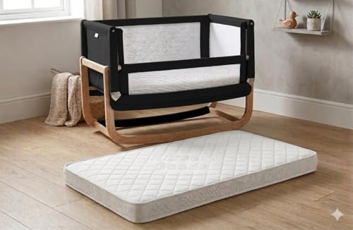 Restorology Baby Infant Crib Mattress - Breathable Extra Thick Super Soft Anti Allergy Waterproof With Removable Washable Cover - Made In UK | Size 80 x 44 x 5 cm