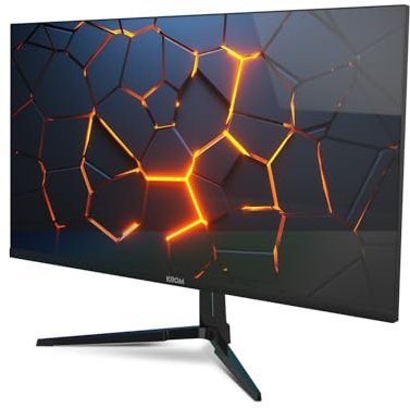 KROM Kertz 27 – Monitor Gaming RGB IPS 200Hz, 1ms, Full HD (1920x1080), HDR, Compatible AMD FreeSync y NVIDIA G-Sync, Low Blue Light y Flicker Free, VESA 75x75 – Negro
