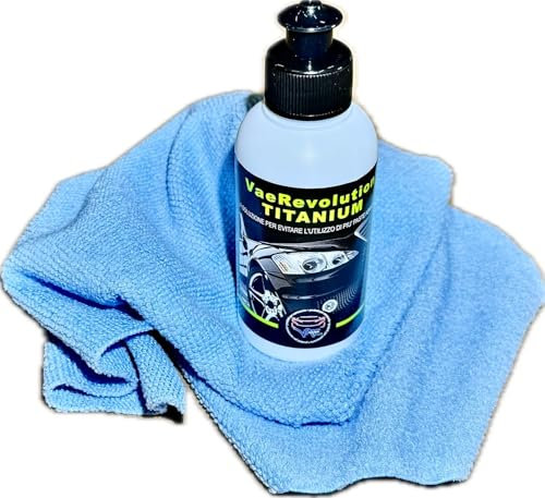 VAE Revolution Titanium Pasta Correttiva e Lucidante per Carrozzeria 100 g con Panno in Microfibra, Formula Professionale con Silicio e Oli Vegetali, Taglio e Lucidatura in un Solo Passaggio