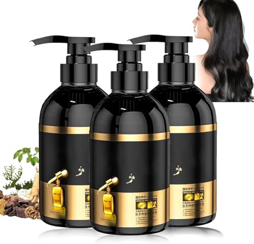 Ginseng Extract Root Nourishing Shampoo,Japanese Hair Care Shampoo,Ginger Plant Extract Anti-Hair Loss Hair Shampoo,Multi-Purpose Volumizing Hair Shampoo,Nourishing Formula For Stronger,Thicker (3PC)