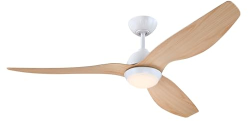Westinghouse Lighting 7316140 Ventilador de techo para interiores Magnolia blanco mate, 132 cm, lámpara LED con vidrio opalino esmerilado y mando a distancia incluido