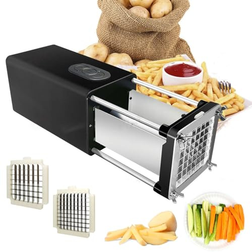 ZHJOPP Taglierina elettrica per Patatine Fritte, affettatrice per Patate, tagliaverdure Elettrico, tritatore, tritaverdure per Cucina e Ristorante