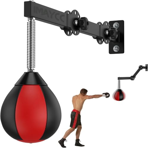 Ballon de boxe avec suspension, sac de frappe pour entraînement de vitesse, sac de vitesse, appareil d'entraînement réflexe avec suspension, punching ball pour boxe, poire de frappe pour entraînement