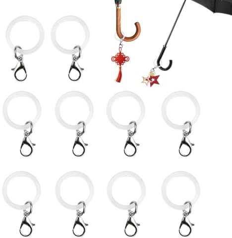 Nyckelring med lobsterlås 10-Delars Anti-Förlust Väskaccessoarer | Hummerlås Paraplyaccessoarer För Helgdagar, Födelsedagar, Partyn, Paraply, Handväska, Ryggsäck, och