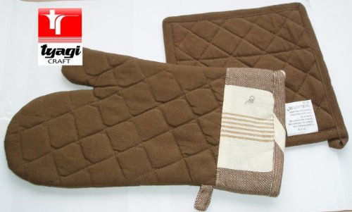 Tyagi Craft Kitchen Double Oven Gloves 100% cotton Fabric