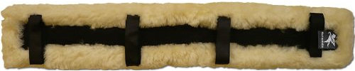 Engel Reitsport | Brustblatt Unterlage aus Lammfell (Fahrsport) Stoff schwarz Fell med. Grösse 80x10cm (Brubla)