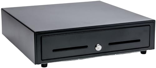 Star Micronics CD3-1616 5 Bill / 8 Coin Value Series Cash Drawer with 2 Media Slots and Included Cable (16 x 16) - Black