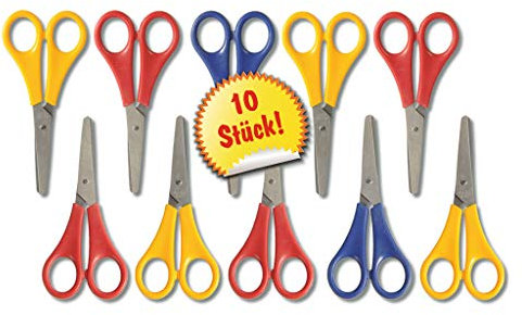 Bastelscheren-Set für Kinder, 10 Stück, rund, für Rechtshänder | Wiemann Lehrmittel