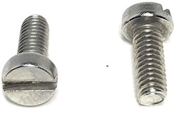 M4-.70 x 10 Stainless Steel Slotted Cheese Head Machine Screw DIN84 A2 M4x10 (50 Pieces)