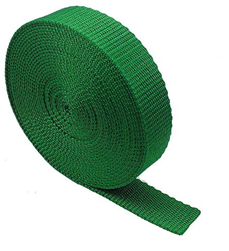 Kraftigt band band med band – 5 meter – ryggsäck/ryggsäckar, bagage/lastrem, bälten (smaragd, 25 mm)