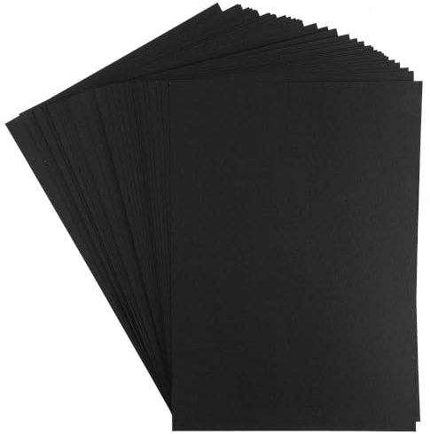 Ideen mit Herz Premium Tonkarton | Fotokarton | Din A4 (schwarz | 220 g/qm | 50 Stück)