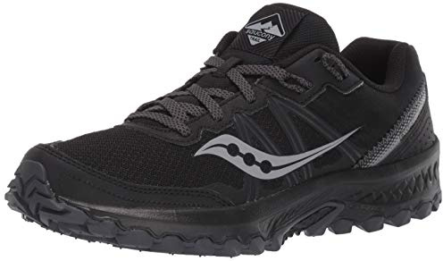 Saucony Women's Excursion TR14 Trail Running Shoe, Black/Charcoal, 8 Wide