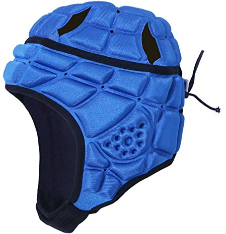 Yeeda Casco da calcio da rugby, regolabile, morbido imbottitura, protezione per la testa, per bambini, adulti, per il gioco, per il calcio, il rugby