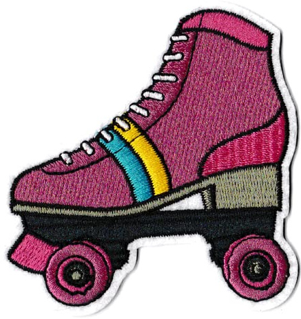 Patche écusson patin à roulettes patch rollers vintage badge