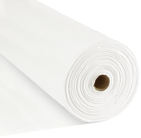 ENGYNC Rollo de Mantel Blanco Mantel Papel Desechable 1,20m x 20m Tejido no Tejido Spunbond con Efecto Tela Mantels de Fiesta para Cumpleaños Fiestas Navidad Bodas Decoraciones Eventos