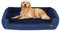 HMTOPE Hundebett, Hundesofa, Hundekissen, Hundekörbchen Abnehmbar und waschbar, Navyblau, 110 x 86 x 26 cm