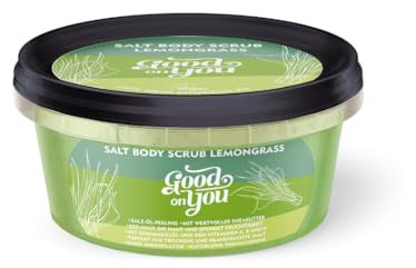Good on you - Lemongrass Body Scrub - Salz Öl Peeling für trockene und beanspruchte Haut - Körper Peeling - Sauna - Hand - Duschpeeling - 1er Pack