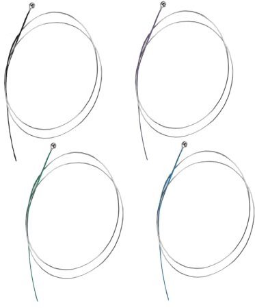 4st Full Set Violin Strings Storlek G, D, A, E, Violin Universal Steel Core Dominant Fiddle Strings for Instruments