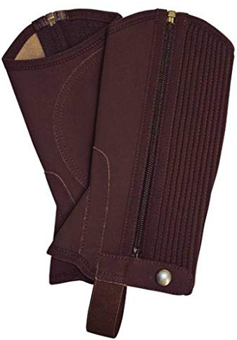HKM, Ghette da Equitazione, Imitazione del Nabuk, con Inserto Elastico, per Bambini e Adulti