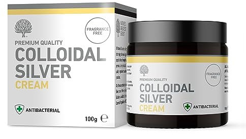 Nature’s Greatest Secret Colloidal Silver Antibacterial Cream 100g | 81% True Colloids | Natural | EU Cosmetic Compliant | UK Made