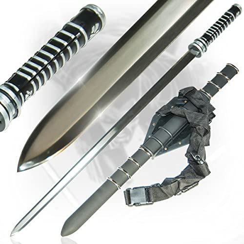 Swords and more Blade Schwert – Blade Schwert Daywalker, Metall Schwert mit Schwelthalter Rücken 89 cm, Vampirjäger-Schwert aus den Blade Filmen für EIN Blade-Kostüm