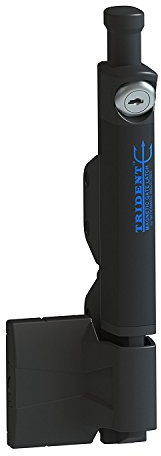 Trident 10 Inch Tall Black Magnetic Pool Child Safety Gate Latch | Keyed Alike | TRIDENT-10-BK-KA