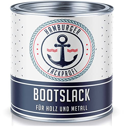 Hamburger Lack-Profi Bootslack MATT für Holz und Metall Betongrau RAL 7023 Grau Yachtlack Yachtfarbe Bootsfarbe (1 L)