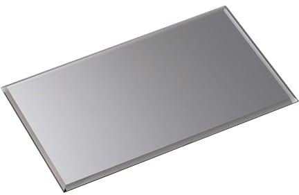 Stoff Nagel - Spegelbricka, bricka, underlägg – glasbas – färg: smoked svart, svart – spegel – mått (L x B x H): 30 x 17 x 0,7 cm